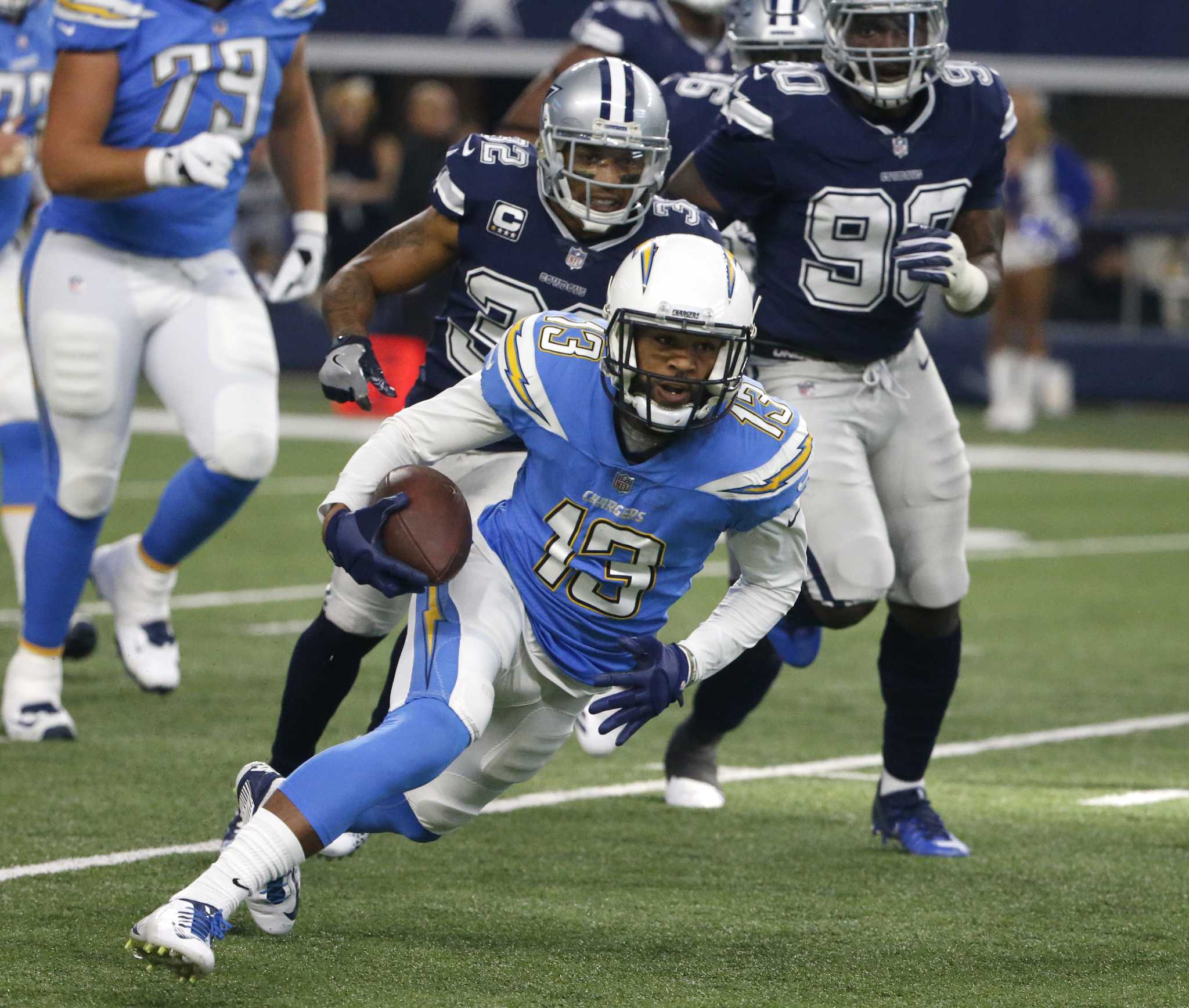 Rivers, Chargers beat fading Cowboys, 28-6, on Thanksgiving