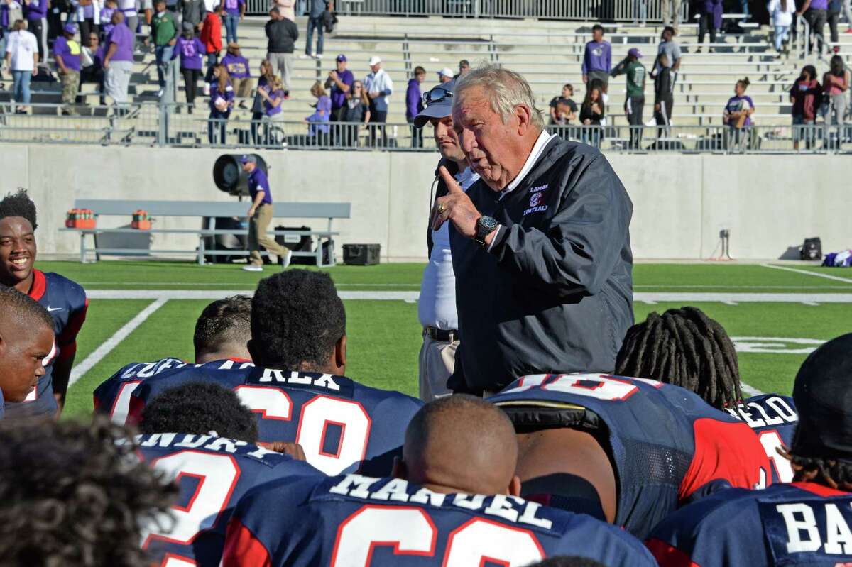 PHOTOS: Lamar High School's Tom Nolen through the years Lamar Head Coach Tom Nolen talks to his team following their 36-29 win in a 6A-III area playoff football game against the Ridge Point Panthers on November 23, 2017 at Legacy Stadium, Katy, TX. Browse through the photos above for a look at Tom Nolen through the years.