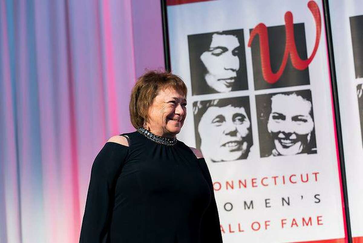 Longtime Greenwich Emergency Medical Service Executive Director Charlee Tufts is inducted into the Connecticut Women’s Hall of Fame during a Nov. 20 ceremony in New Haven.