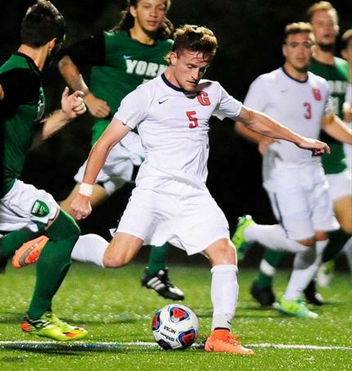 Greenwich High School graduate Patrick Santini was recently named the Centennial Conference Player of the Year after scoring a team-high 20 goals for the Gettysburg College men?’s soccer team this fall.