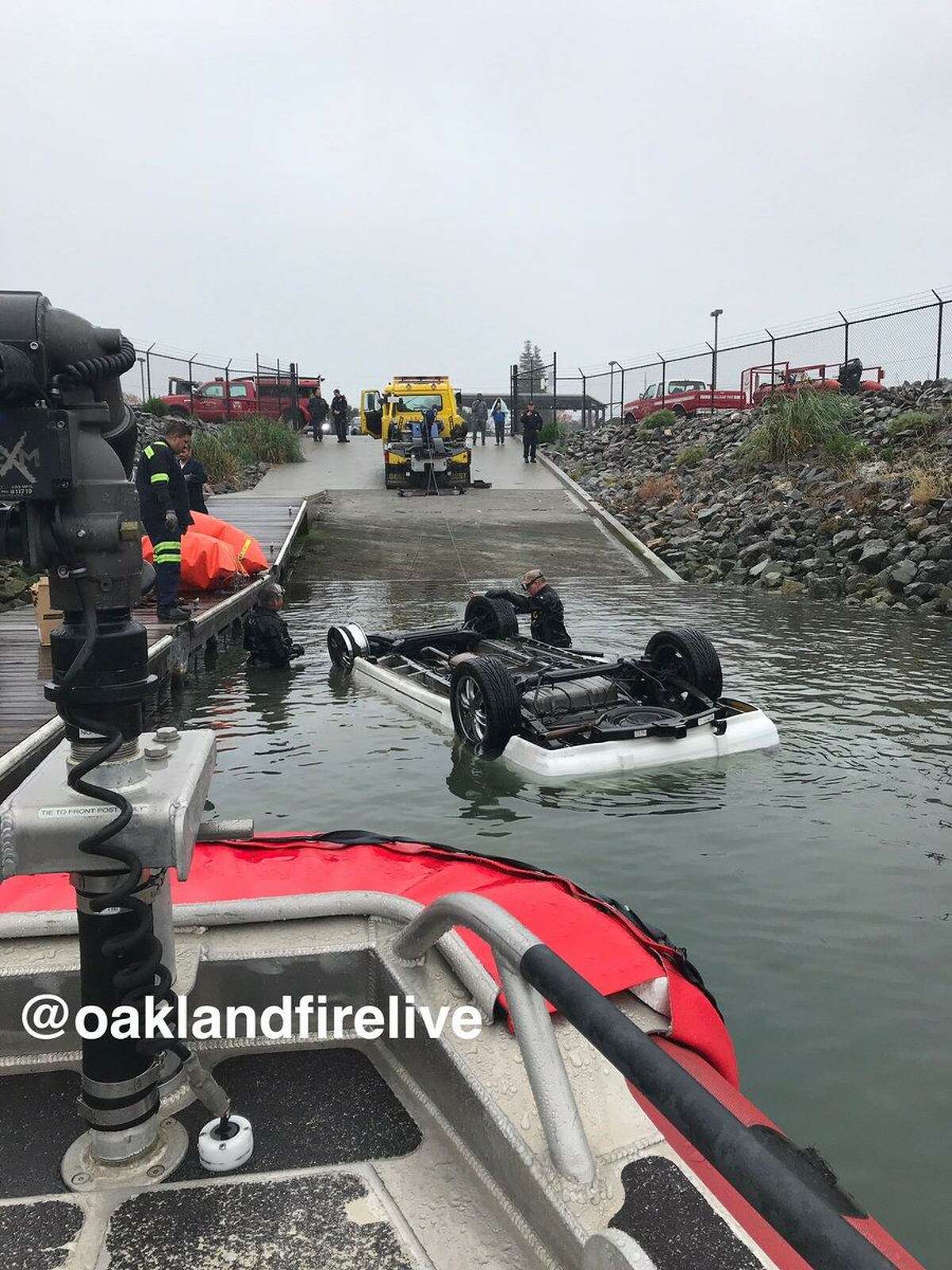 The man who died after driving into the Oakland Estuary on Sunday was identified as a Alameda resident, authorities said.
