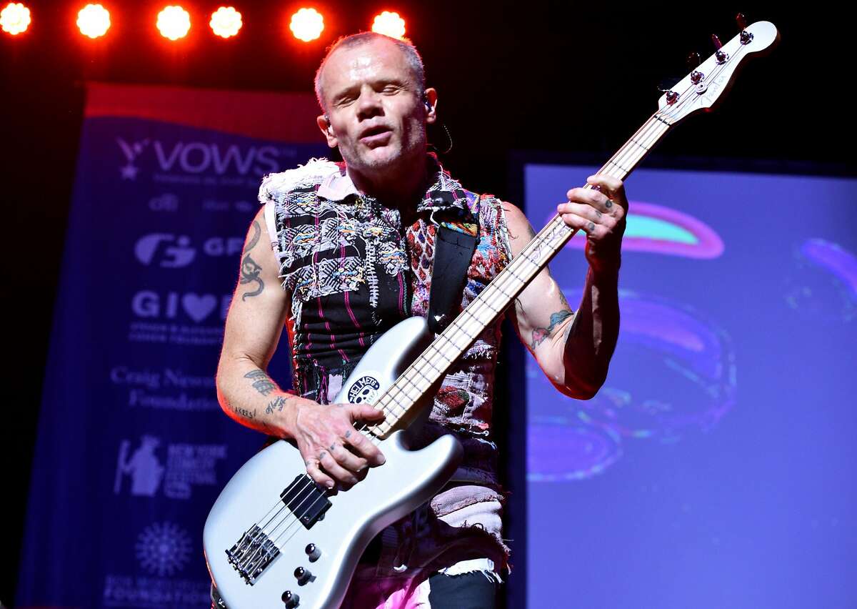 NEW YORK, NY - NOVEMBER 07: Flea of Red Hot Chili Peppers performs onstage during the 11th Annual Stand Up for Heroes Event presented by The New York Comedy Festival and The Bob Woodruff Foundation at The Theater at Madison Square Garden on November 7, 2017 in New York City. (Photo by Bryan Bedder/Getty Images for Bob Woodruff Foundation)