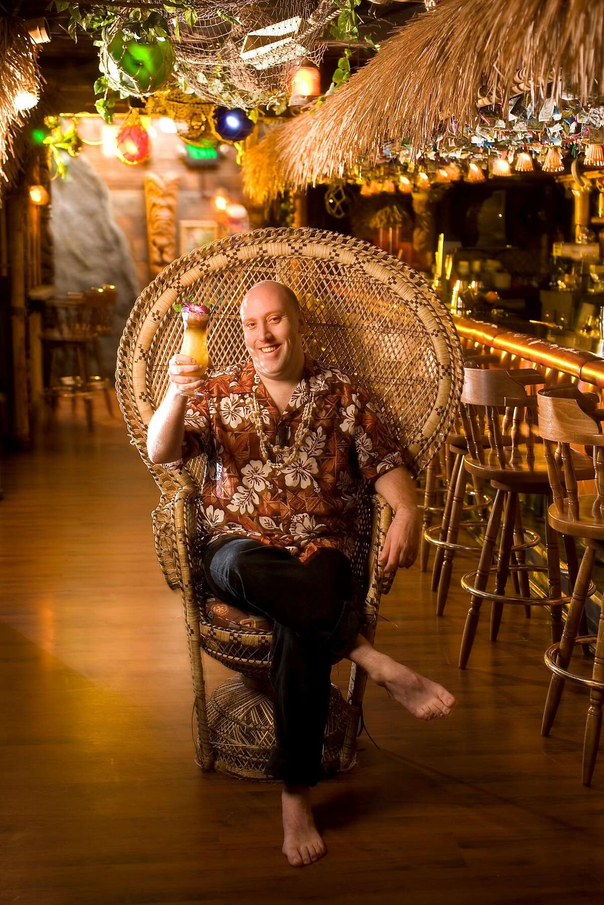Martin Cate, bartender at Forbidden Island in Alameda. on 1/22/08 in Alameda. photo by Craig Lee / The Chronicle