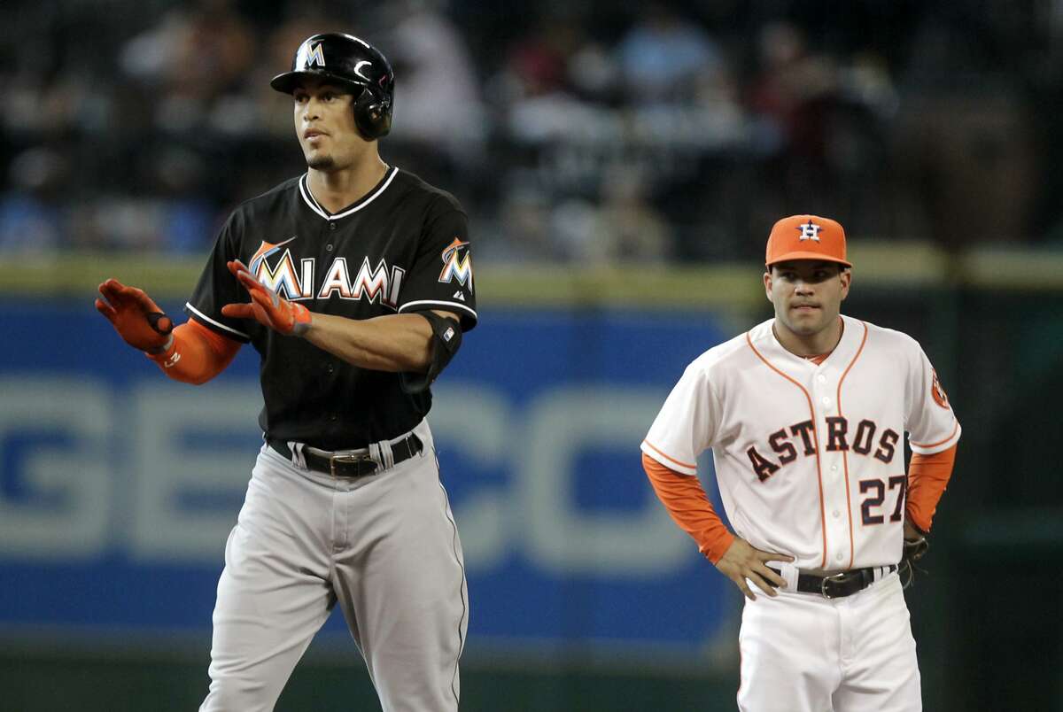 Giancarlo Stanton by Rob Foldy/miami Marlins