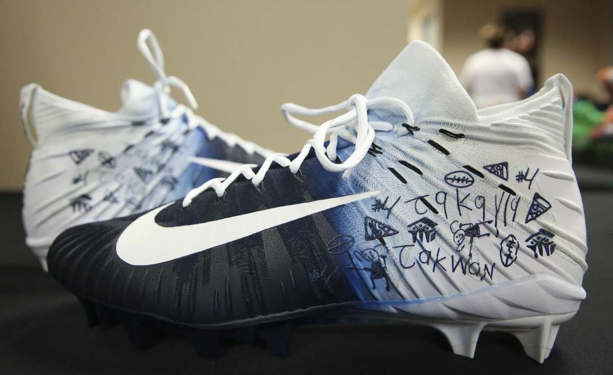 Houston Texans unveils players' customized My Cause, My Cleats at NRG Stadium on Wednesday, Nov. 29, 2017, in Houston. ( Yi-Chin Lee / Houston Chronicle )