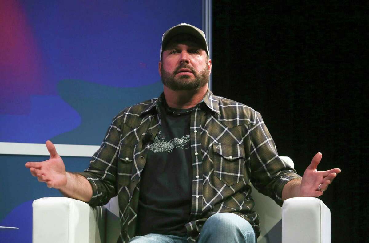 Garth Brooks takes part in a panel during the South by Southwest Music Festival on Friday, March 17, 2017, in Austin, Texas. (Photo by Jack Plunkett/Invision/AP)