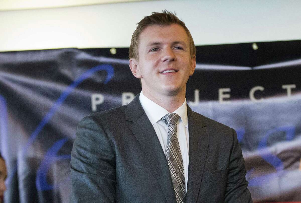 James O’Keefe, President of Project Veritas Action, waits to be introduced during a news conference at the National Press Club in Washington in 2015. (Pablo Martinez Monsivais /Associated Press)