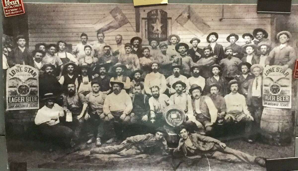 Men at the Lone Star Brewing Company, circa 1890.