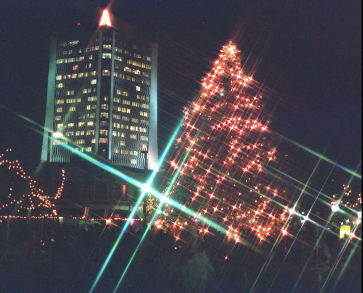The annual tree lighting was held in Stamford's Latham Park on Dec. 4, 1996.