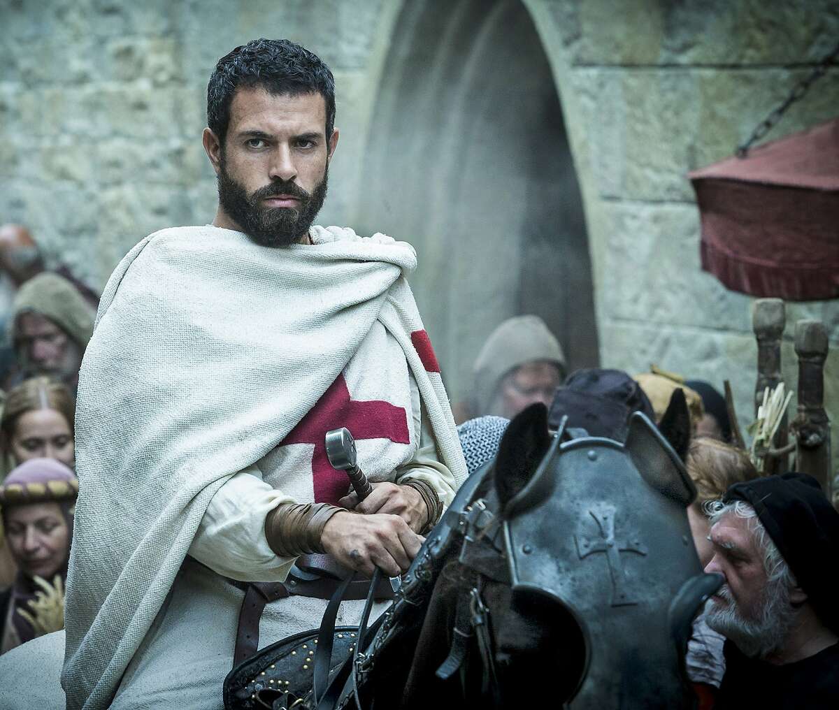 The Knights Templar in pop culture Knightfall Tom Cullen, who once courted Lady Mary on "Downton Abbey," is now the leader of a brave band of Knights Templar in the History Channel's 10-part series, "Knightfall."