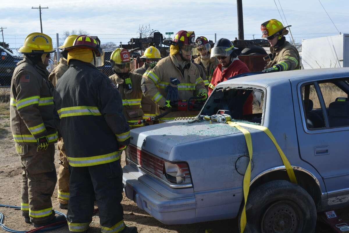 Area firefighters practice the latest techniques as part of a recent Extraction Tech School held in Plainview.