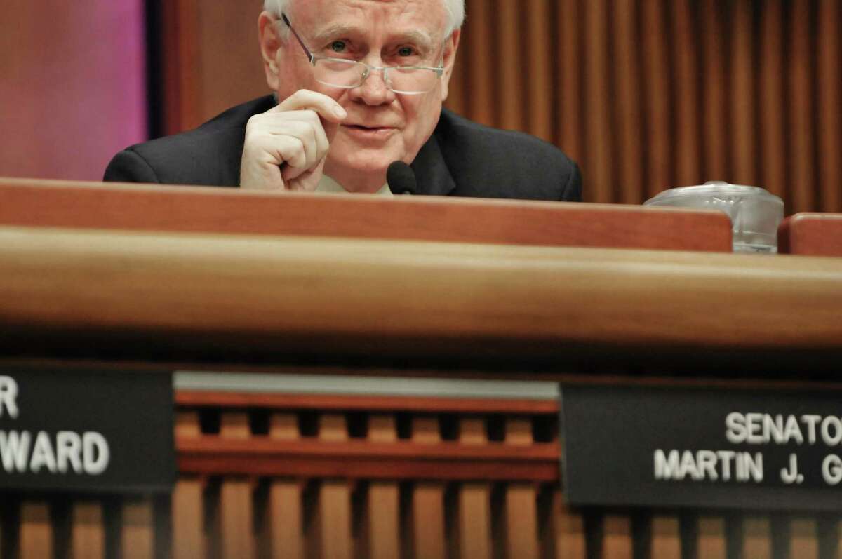 Sen. Martin Golden asks a question during a hearing Monday, Jan. 13, 2014, at the Legislative Office Building in Albany. (Paul Buckowski / Times Union archive)