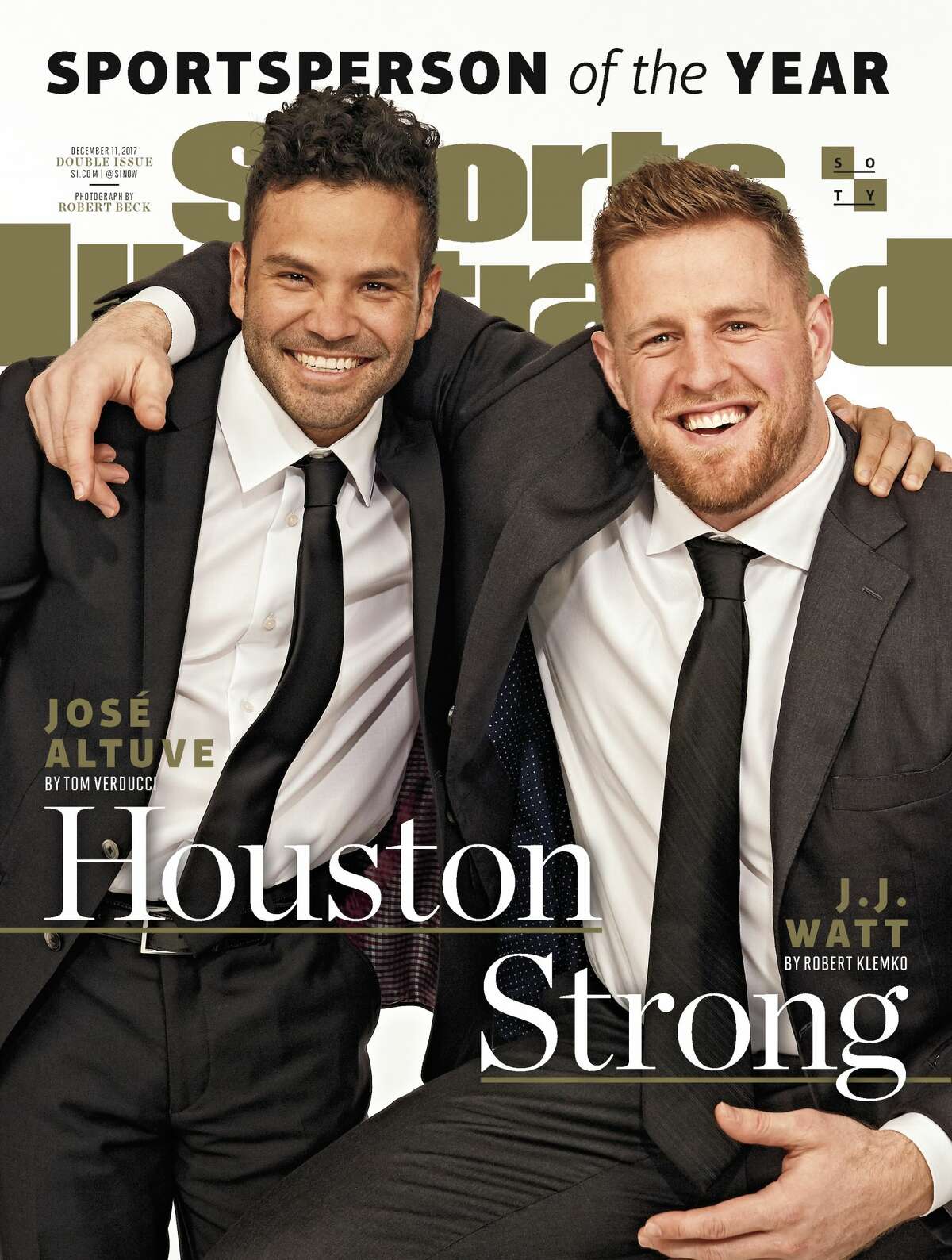 Sports Illustrated has named the Astros' J.J. Watt and the Texans' J.J. Watt as Sportspersons of the Year for 2017. The magazine will hit newsstands later this month.