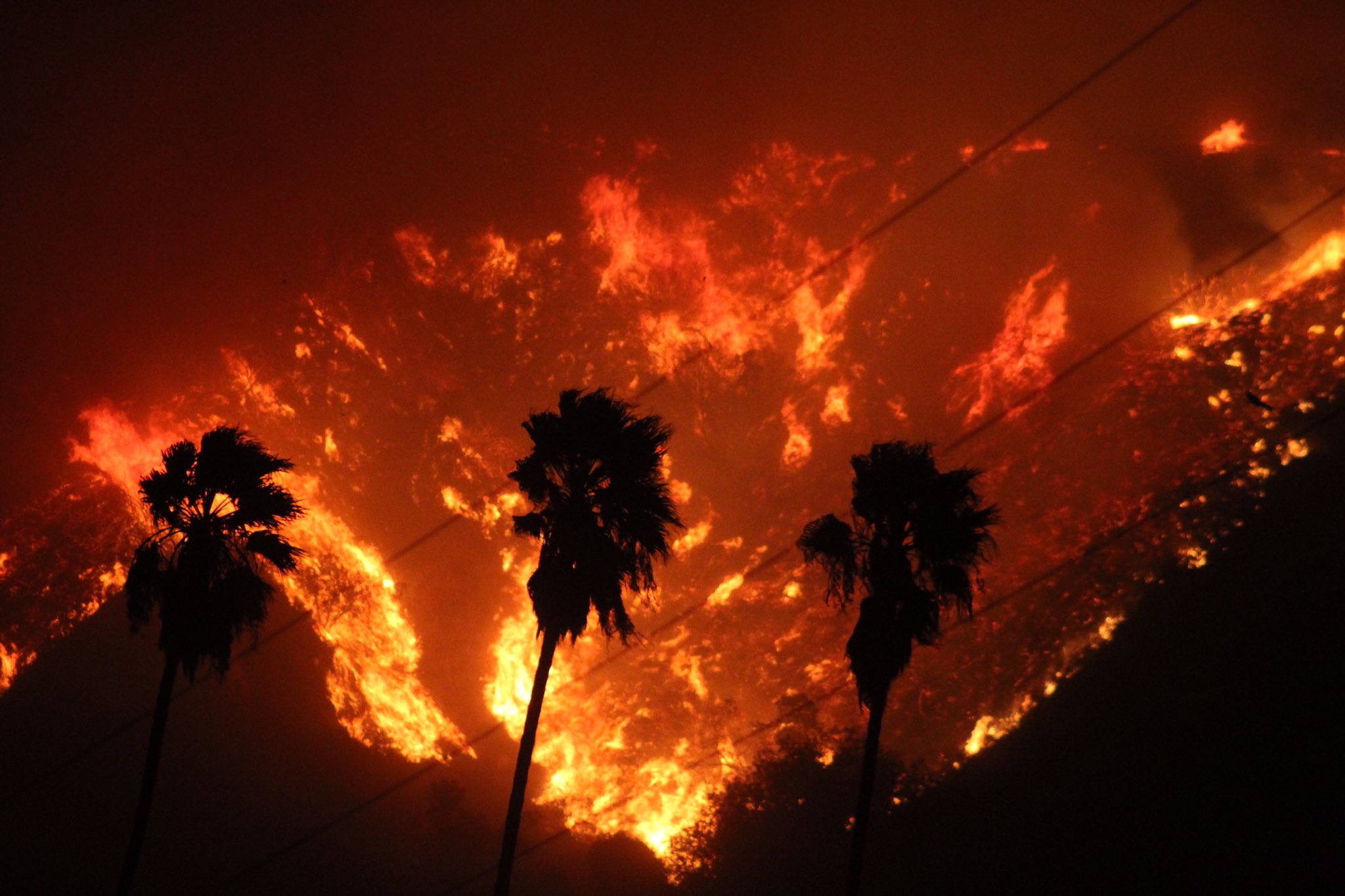 Southern California wildfires burn homes, close freeways as thousands ...