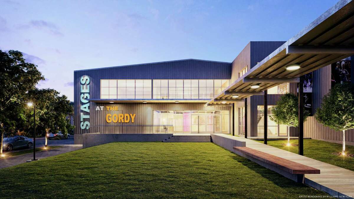 The proposed design for the Gordy, Stages Repertory Theatre's $30.5 million new theater complex. View from D'Amico St.