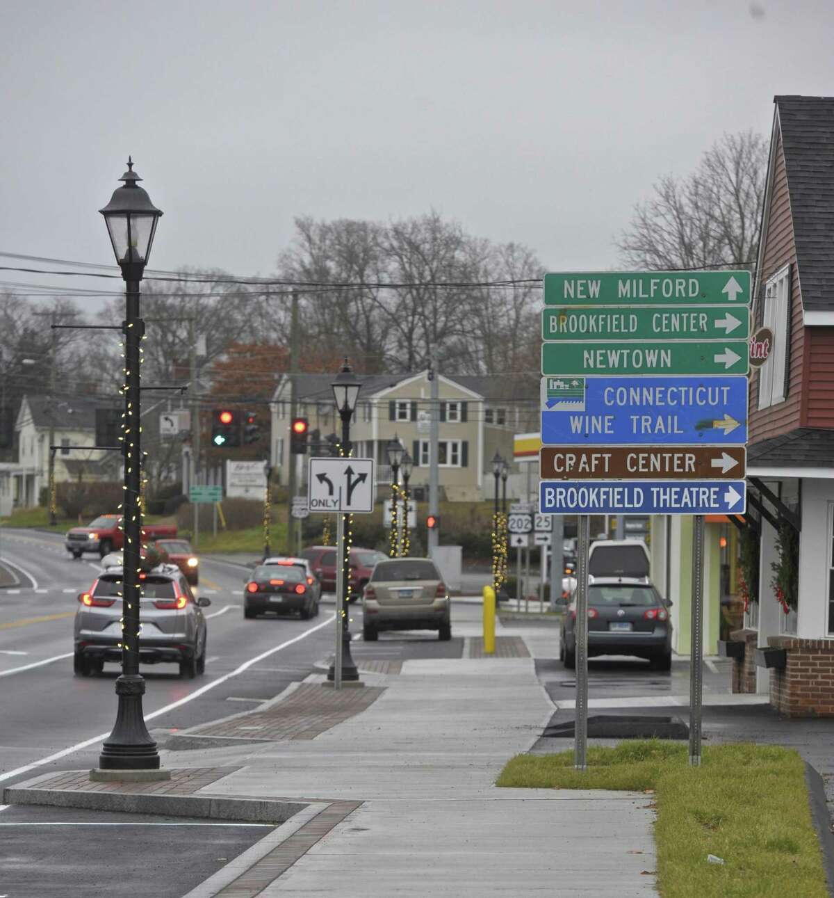 Brookfield finishing first phase of downtown streetscape project