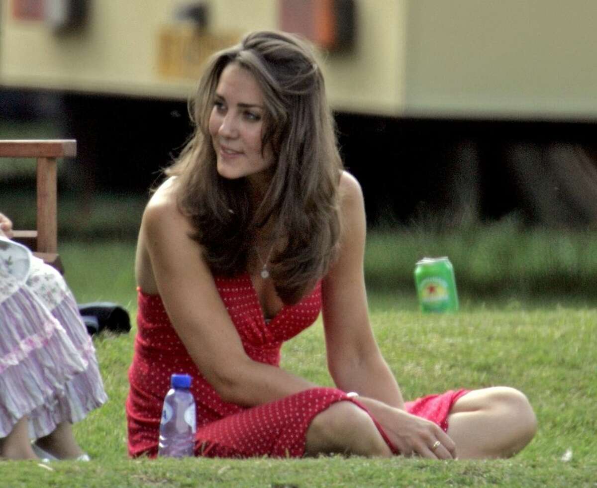 Kate Middleton Watching Prince William compete in a charity polo match in 2006.