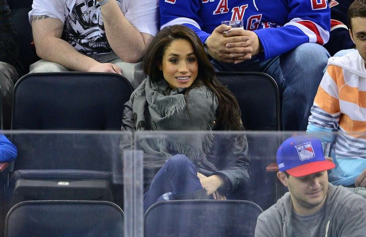 Meghan Markle Attending a New Jersey Devils/New York Rangers game at Madison Square Garden in 2013.