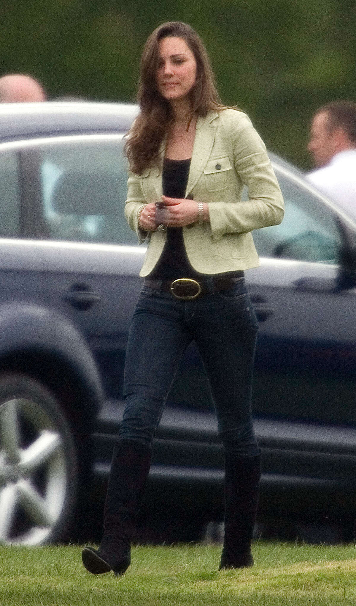 Kate Middleton Watches Prince William's polo match in 2008.
