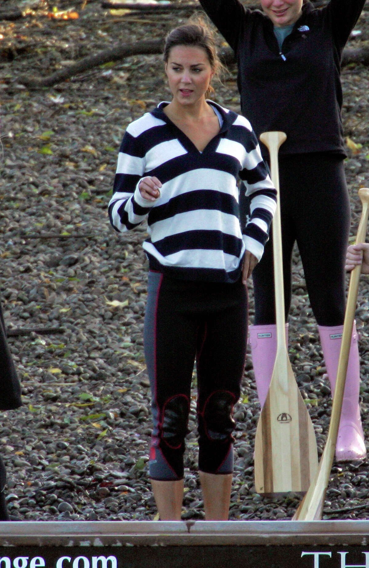Kate Middleton At a training session with the Sisterhood cross Channel rowing team, on the River Thames in 2007.