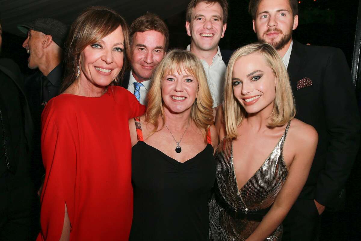Allison Janney, Steven Rogers, Tonya Harding, Bryan Unkeless, Margot Robbie and Ricky Russert attend the after party for the premiere of Neon and 30 West's "I, Tonya" on December 5, 2017 in Hollywood, California.