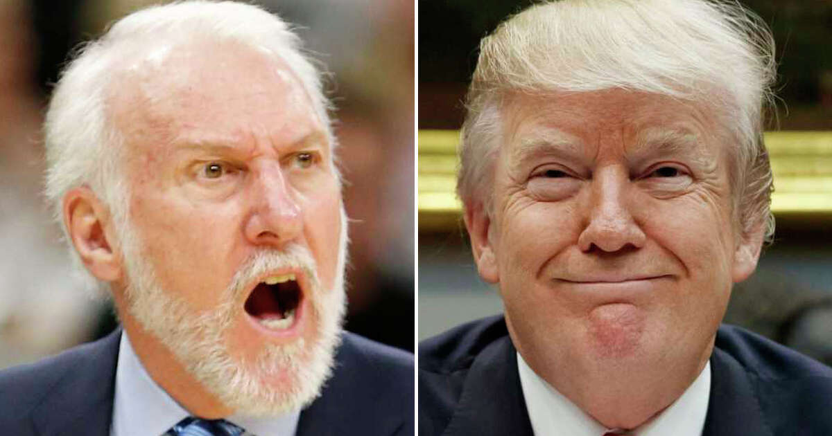 Gregg Popovich vs. Donald Trump Throughout 2017, Spurs coach Gregg Popovich has continually slammed President Donald Trump, labeling him a “soulless coward” while calling out his “childishness” and “gratuitous fear-mongering.” Despite Pop’s numerous outbursts, Trump has yet to address the coach’s comments. Read the full story
