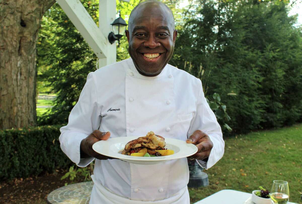Chef Francois Kwaku-Dongo at the Roger Sherman Inn in New Canaan, Conn.