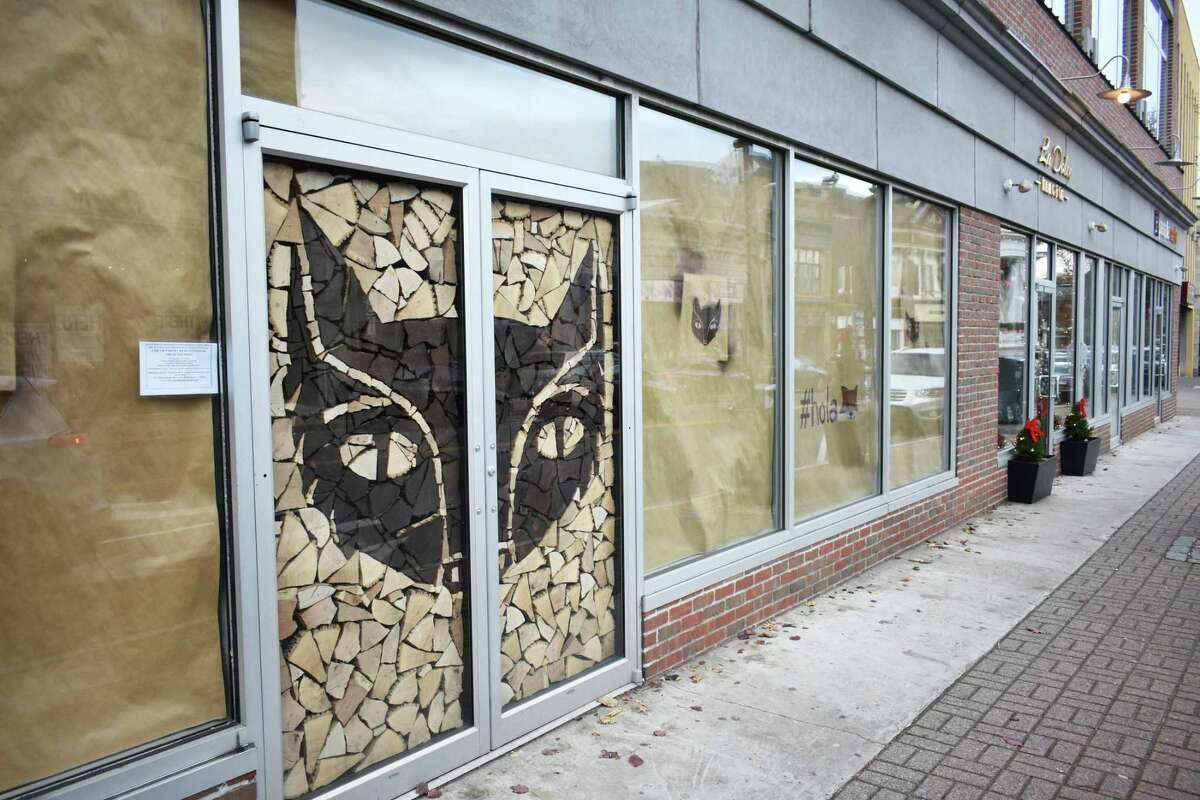 The fox logo of Evarito's greets passersby in December 2017 at the corner of Washington Street and North Main Street, in advance of the Mexican restaurant opening in 2018 under the stewardship of SKAL Restaurant Group, which owns Cask Republic around the corne.