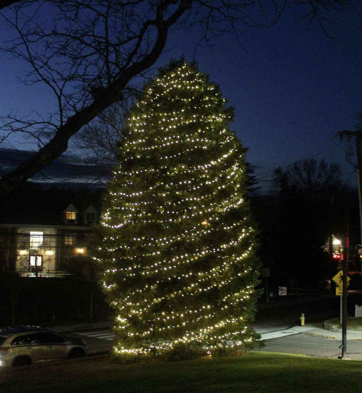 Westport lights Christmas tree, spirits