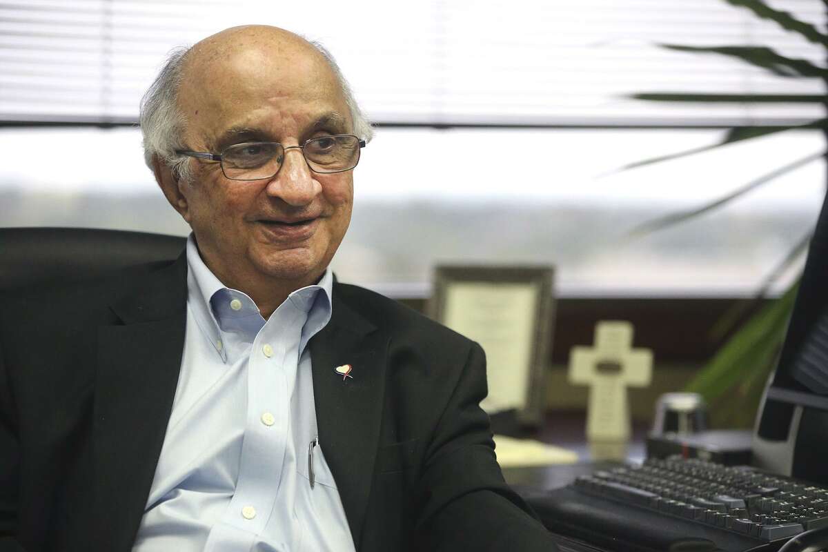 Philanthropist and businessman Harvey Najim speaks Wednesday November 8, 2017 in his office. Najim made his fortune in the computer industry and is the founder of the Harvey E. Najim Foundation. Najim has so far given away about $125 million to area charities, most of them focused on children.