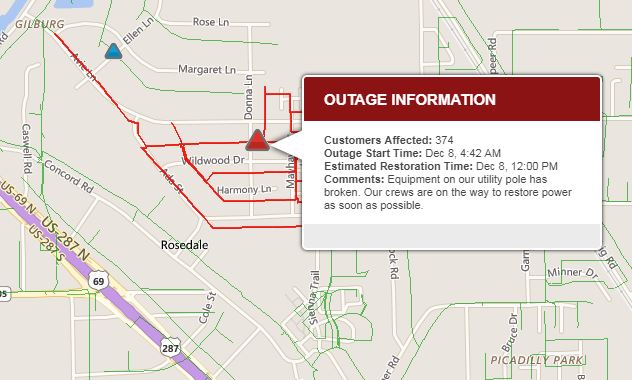 Entergy reporting power outages - Beaumont Enterprise