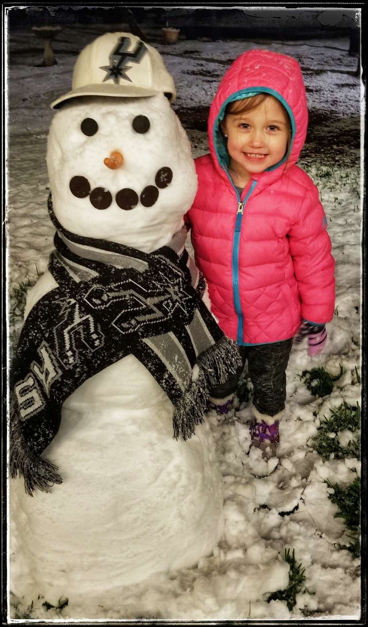 Readers shared their photos of snow around San Antonio and South, Central Texas on Dec. 7, 2017.