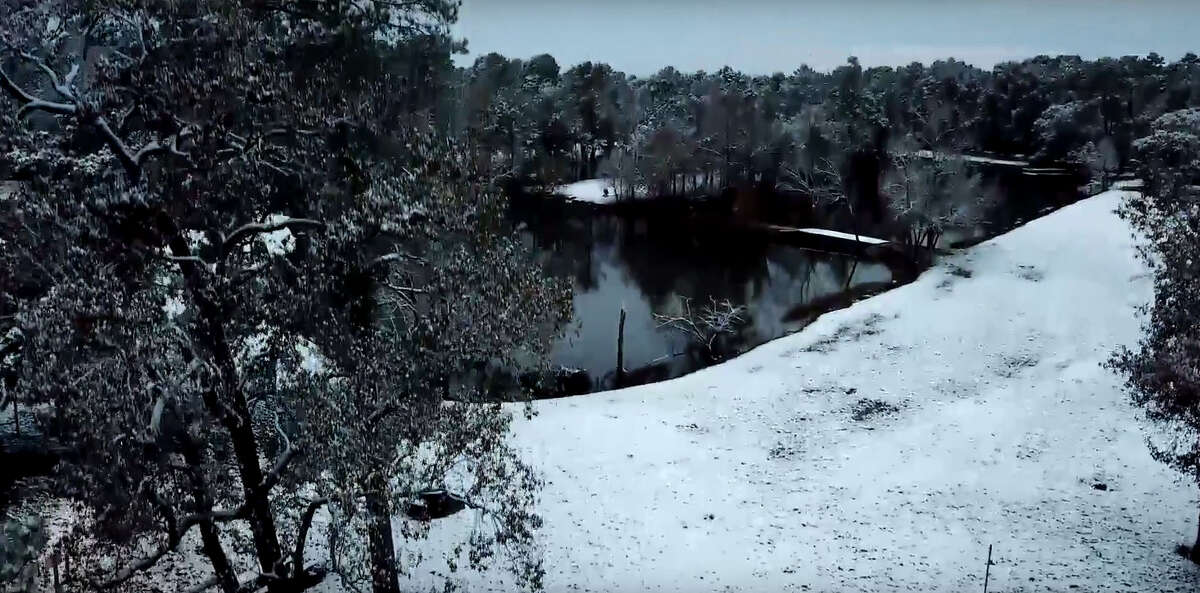 A Cypress man captured the beauty of Houston's snowfall with a drone capable of 4K ultra HD imagery