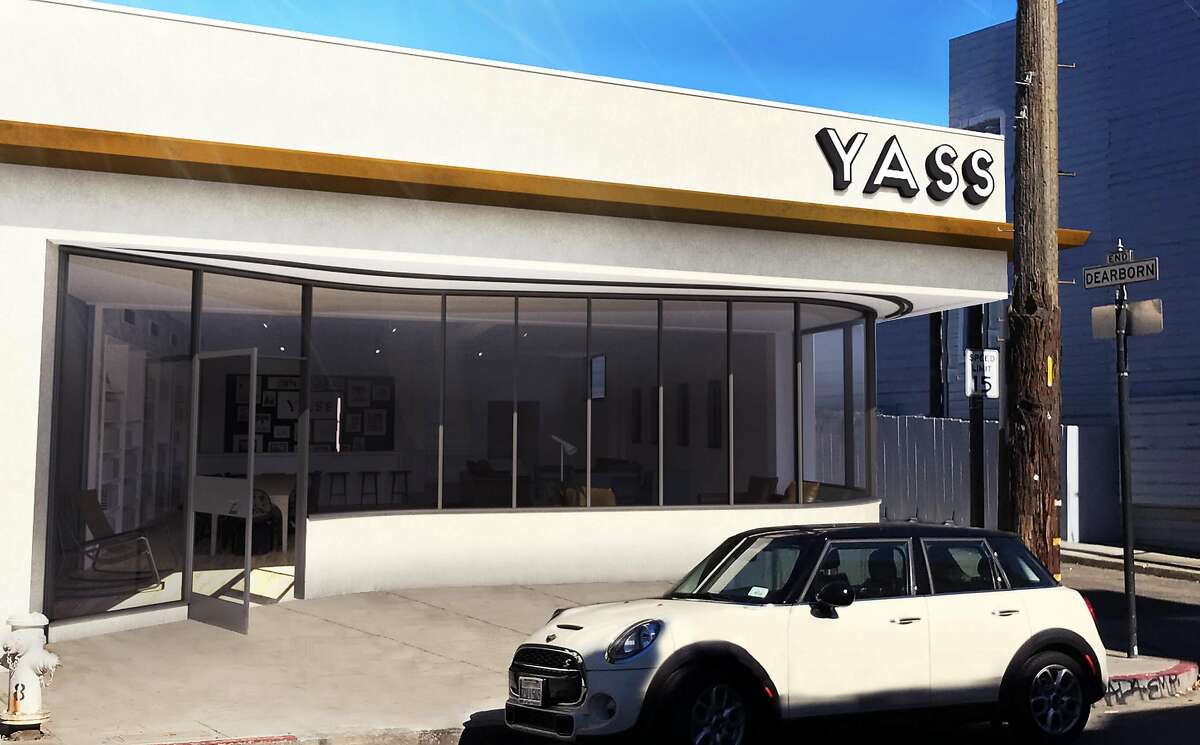 Promotional photos and renderings depict Yass, a planned club for LGBT people in San Francisco's Mission District.