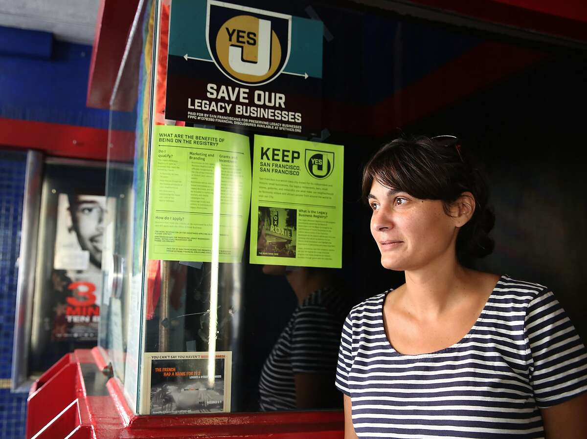 Executive director Isabel Fondevila of Roxie Theater supports Proposition J, a measure that would provide some financial assistance for "legacy" businesses struggling in the current real estate market in San Francisco, Calif., on Tuesday, October 6, 2015.