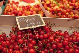 In late spring, look for luscious cherries in any French produce market.