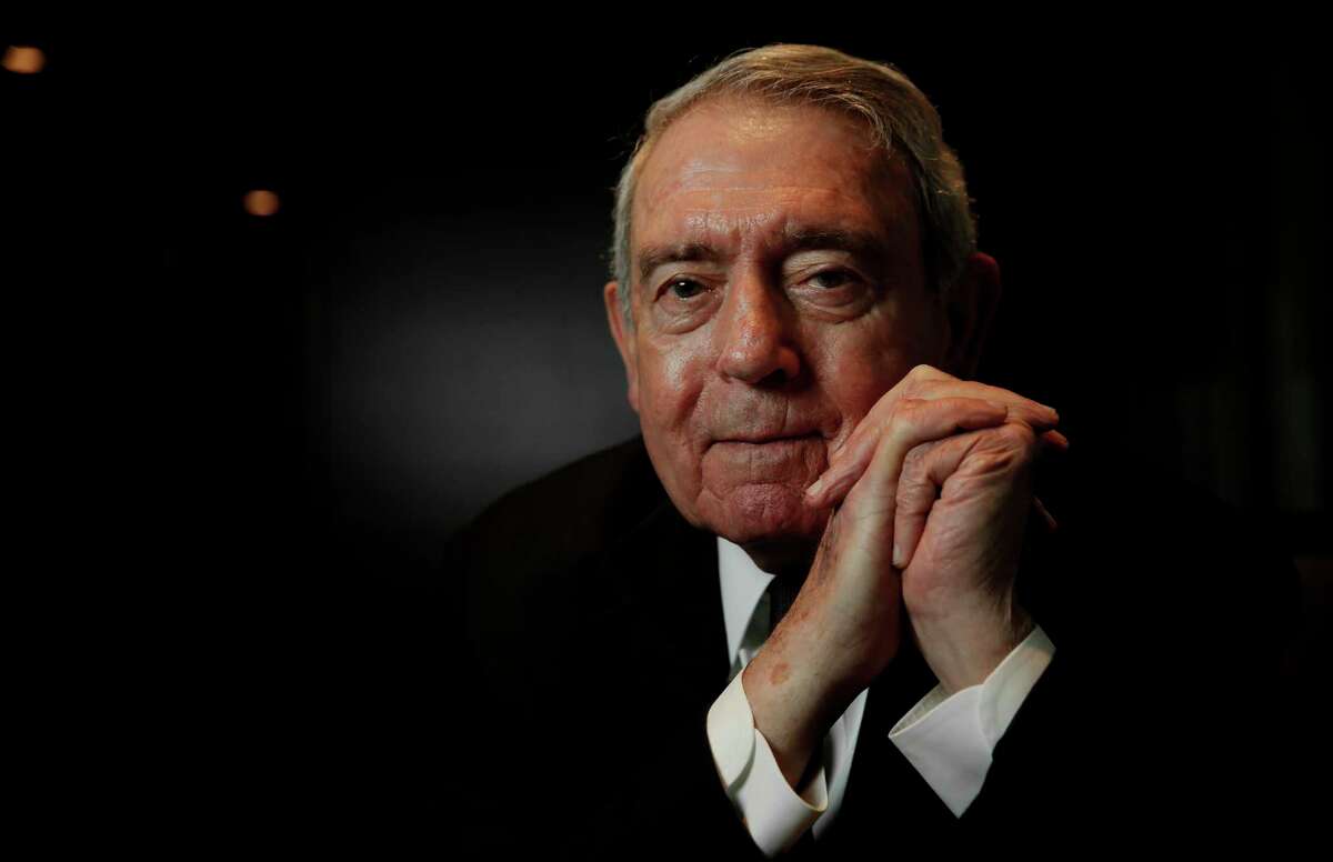 PHOTOS: Dan Rather comes back to the San Jacinto Monument Dan Rather returned to La Porte and the San Jacinto Monument to attend a banquet in his honor and sign copies of his latest essay collection for attendees.  >>>See more photos from Rather's visit to the monument in La Porte... 