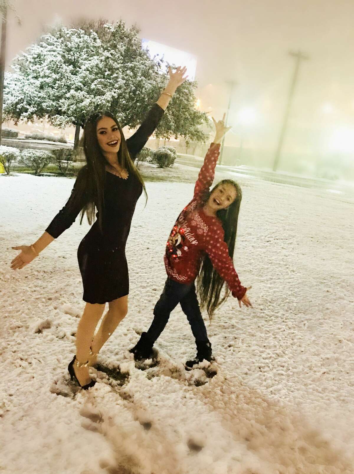 Readers shared their photos of snow around San Antonio and South, Central Texas on Dec. 7, 2017.