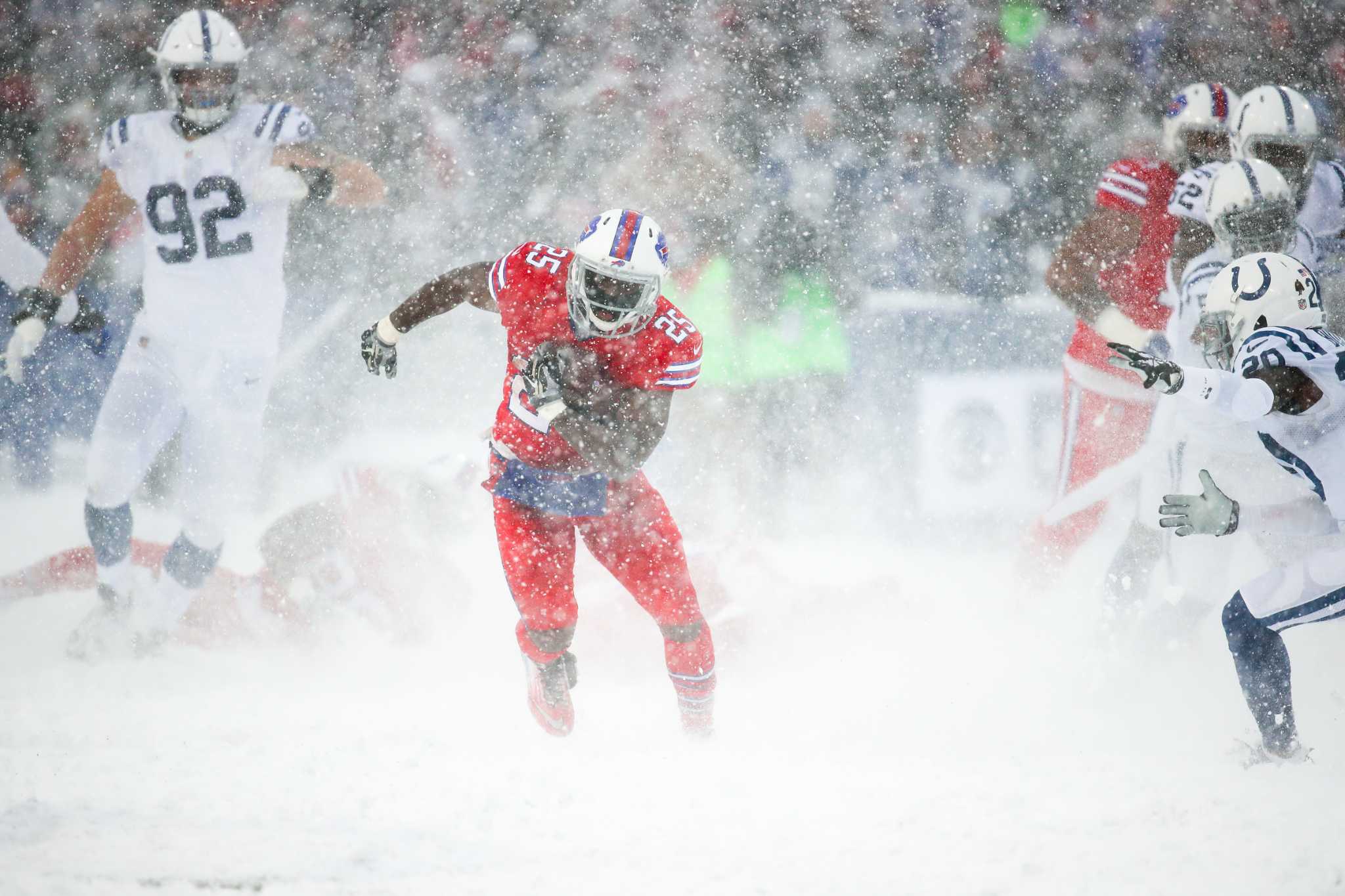 Bills celebrate OT win over Colts with snow angels in endzone — PHOTOS, NFL