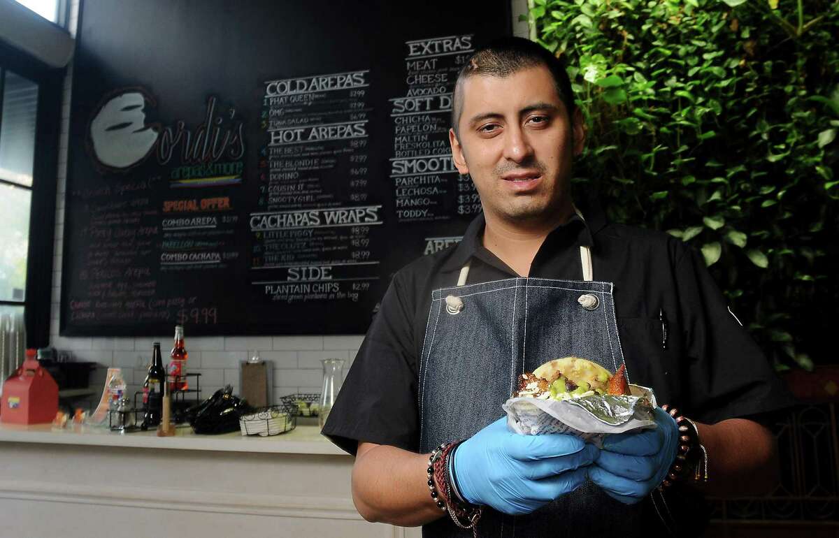 Chef/owner David Guerrero at Gordi's Arepas & More at The Conservatory downtown.