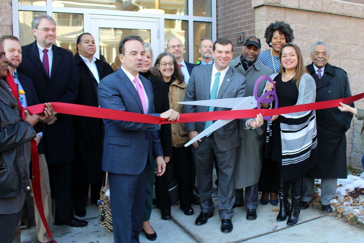 City and State officials joined Bridgeport Neighborhood Trust to cut the ribbon on the Westgate Apartment.