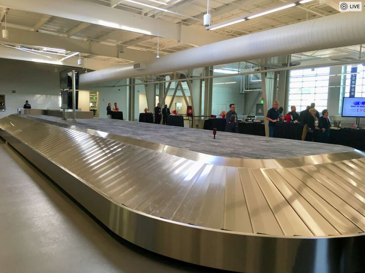 One of two new baggage carousels at Oakland's upgrades International Arrivals Building