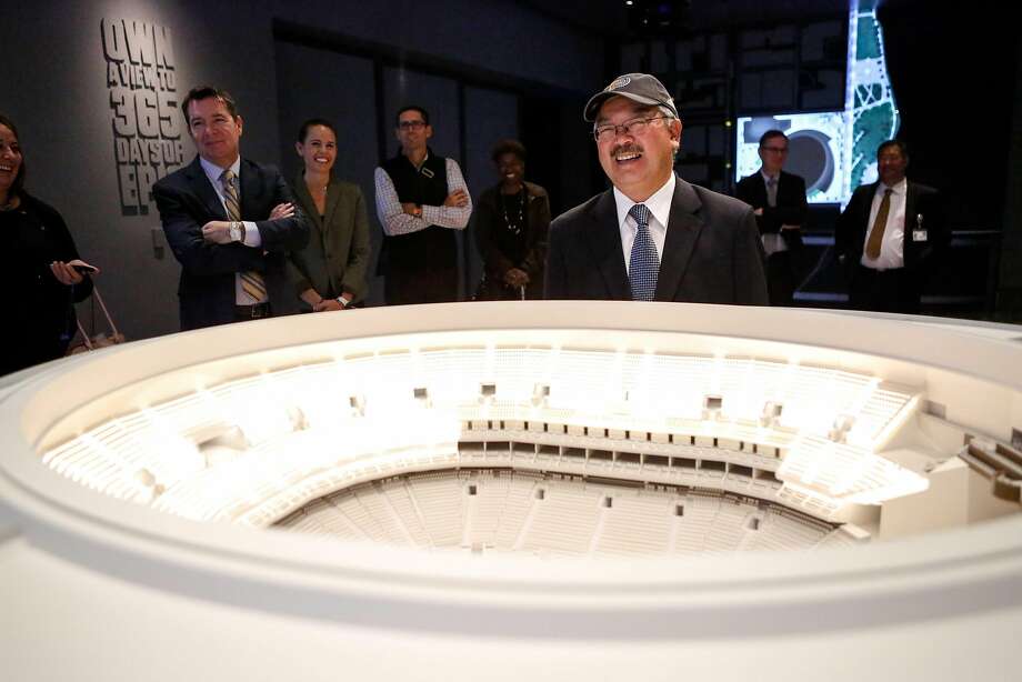 Mayor Ed Lee attends a tour of the Warriors' Chase Center on Nov. 7. Photo: Amy Osborne, Special To The Chronicle