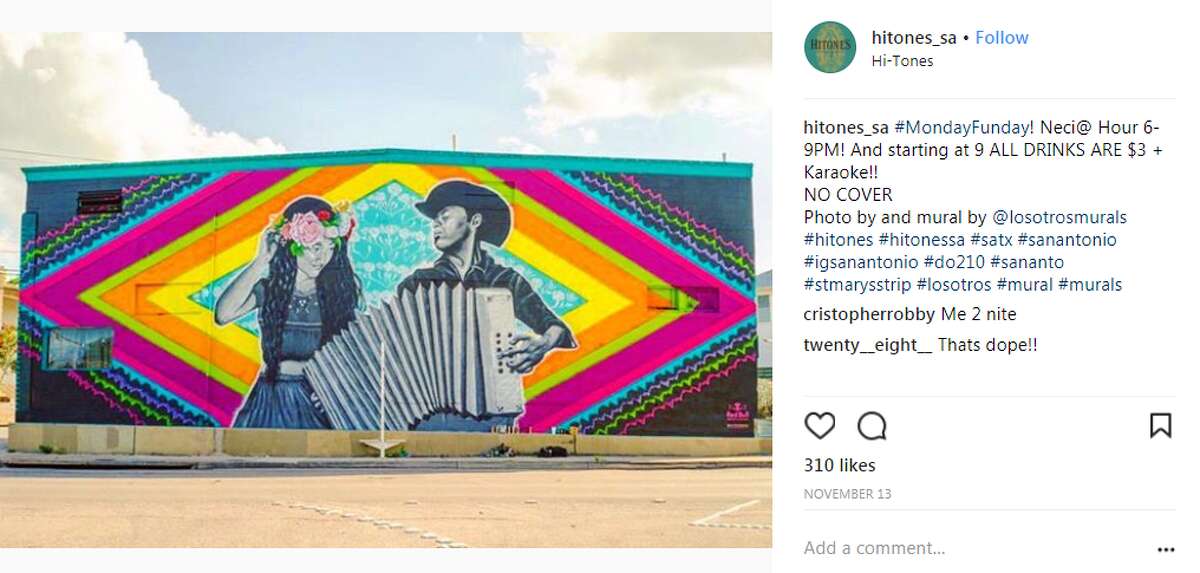 Fiesta mural at Hi-Tones - 621 E. Dewey Place By Los Otros