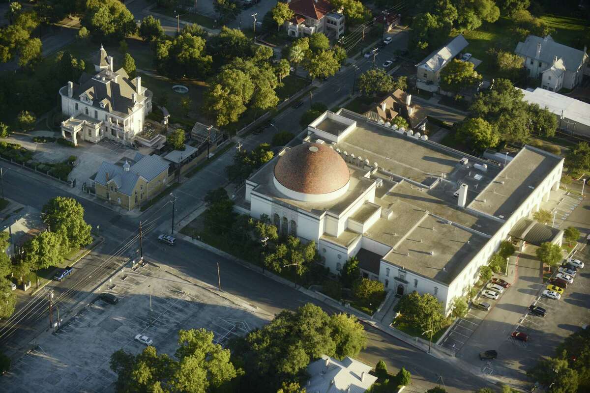 Temple Beth-El in San Antonio, seen from the air in 2017.