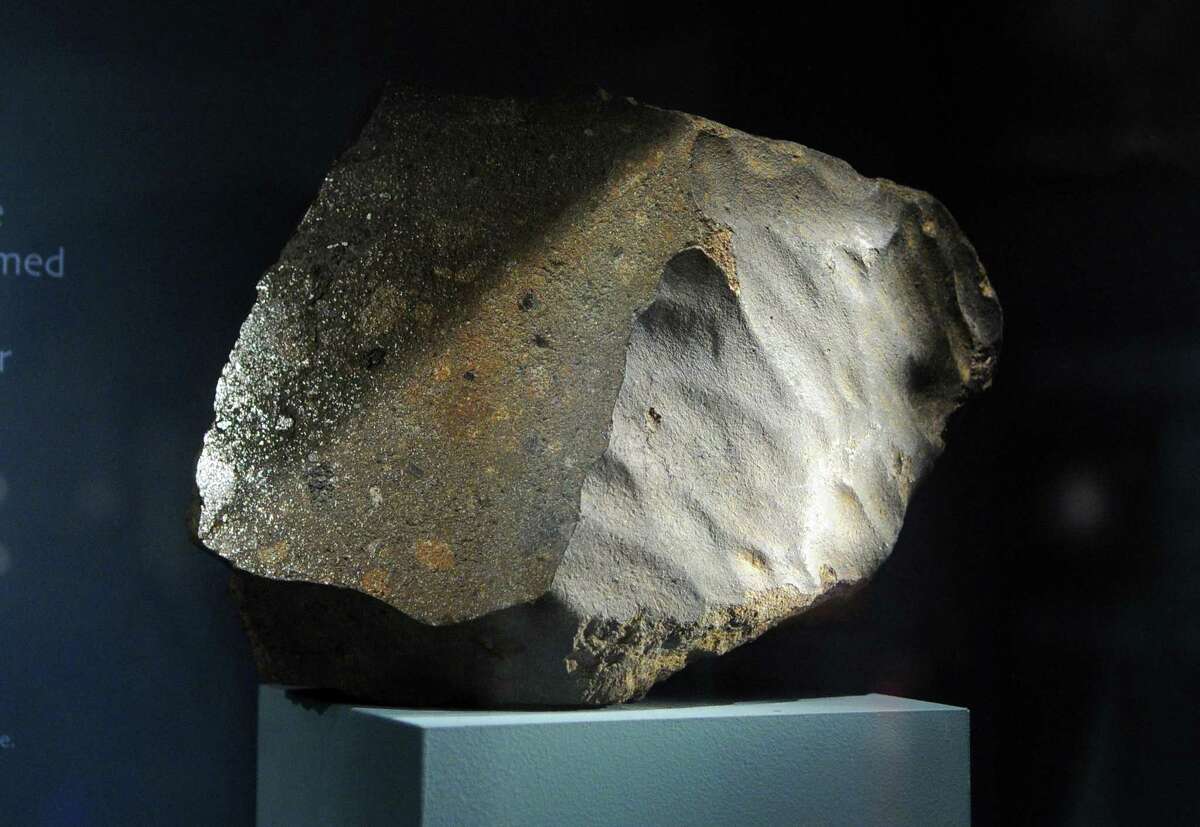 A view of the Weston Meteorite on display at the Yale Peabody Museum of Natural History in New Haven, Conn., on Wednesday Dec. 6, 2017.