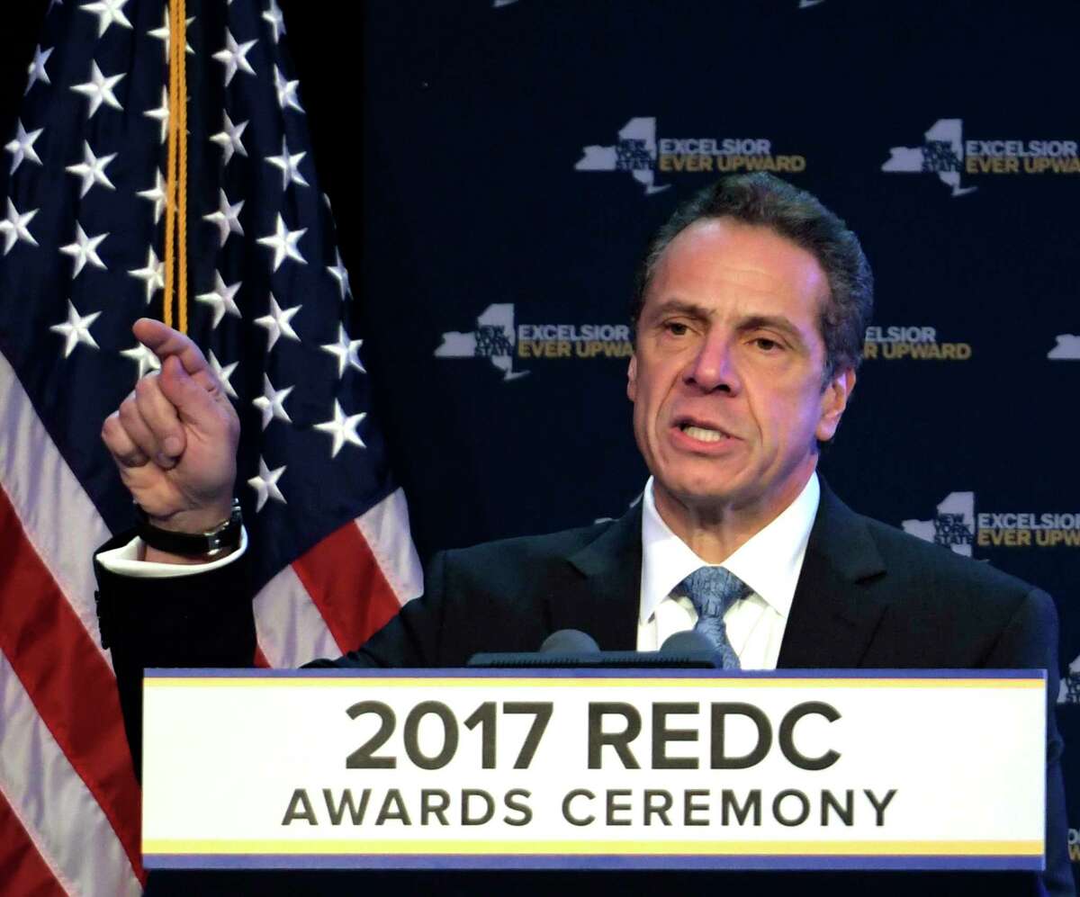 Governor Andrew Cuomo speaks at the 2017 REDC Awards program held at the Albany Capital Center Wednesday Dec 13, 2017 in Albany, N.Y. (Skip Dickstein/ Times Union)
