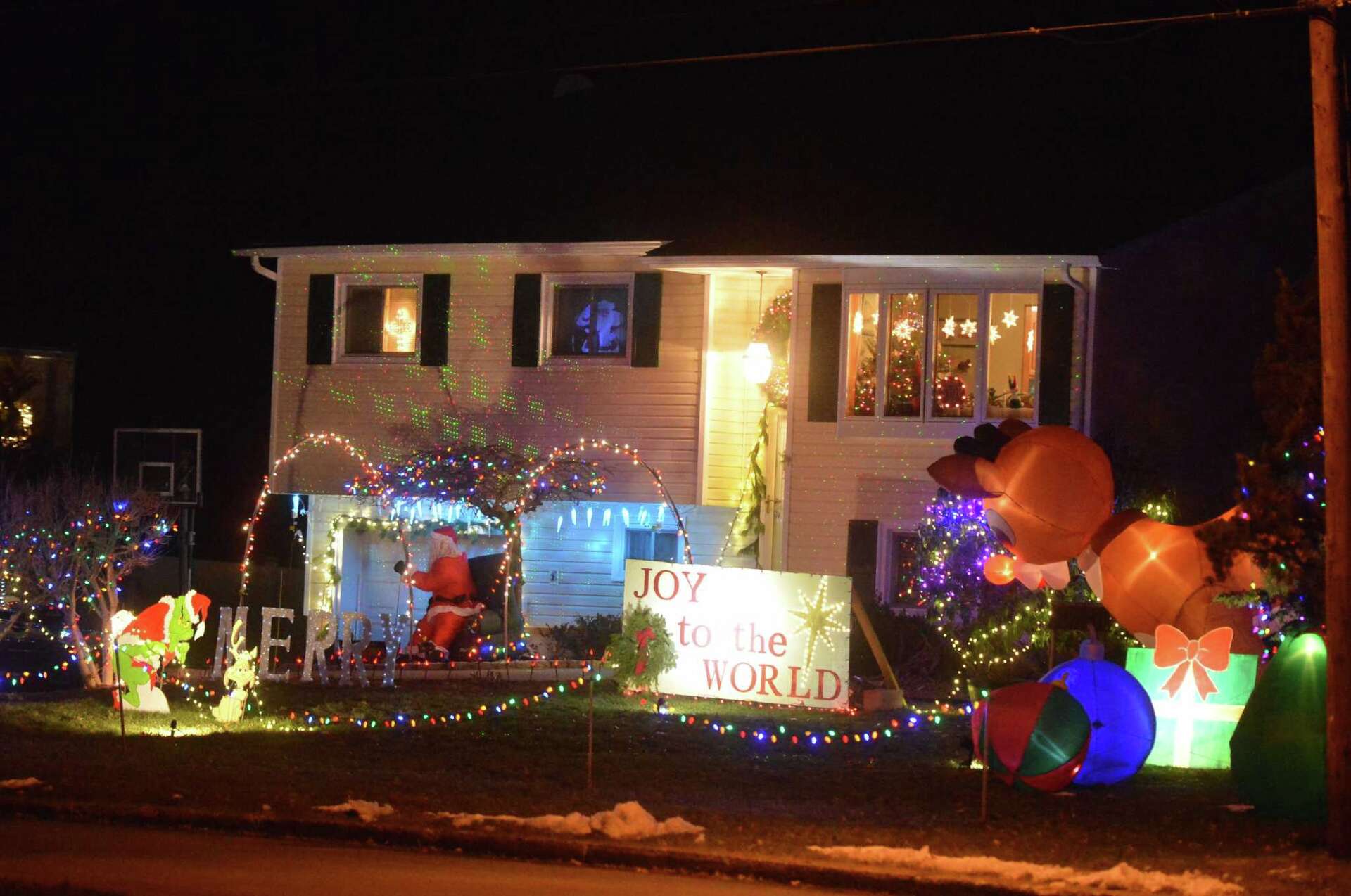 A holiday light display inspired by Setti's Christmas Village