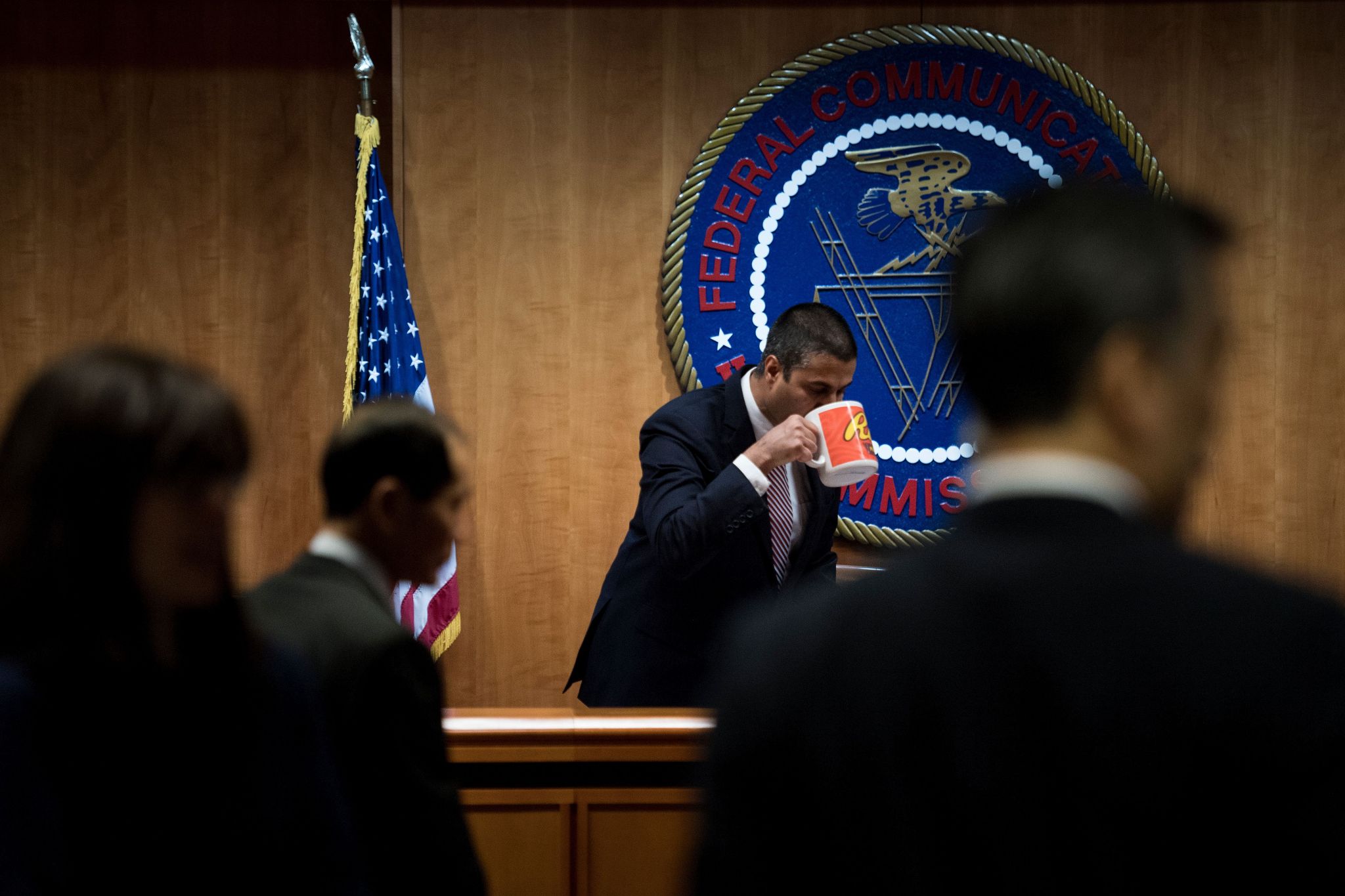 Internet fumes at FCC Chairman's cartoonishly large coffee mug during Net  Neutrality repeal