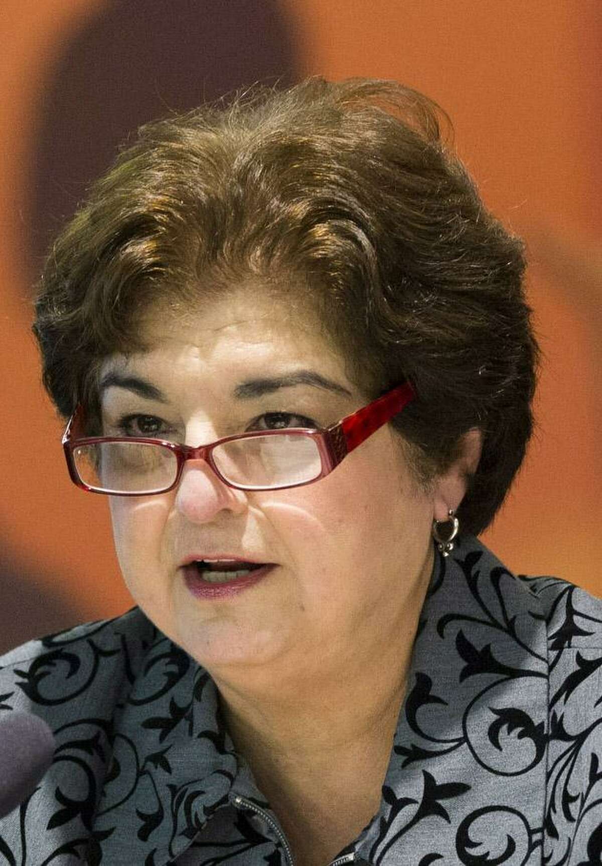 Former San Antonio ISD trustee Olga Hernandez is on trial in a federal bribery case.